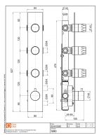 Термостатический смеситель Quadro design HB 15 90 AS на четыре отверстия схема 2