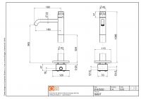 Смеситель для раковины Quadro design HB 15 05T/1 AS напольный схема 2