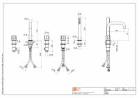 Смеситель на борт ванны Quadro design Modo 17 95 с изливом схема 3