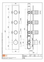 Термостатический смеситель Quadro design Modo 17 90 на четыре отверстия схема 2