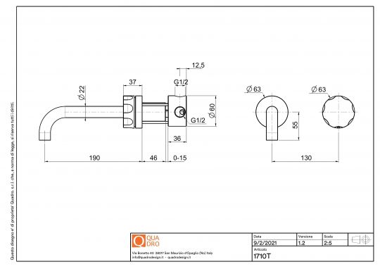 Смеситель для раковины Quadro design Modo 17 10T схема 6