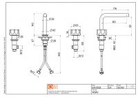 Смеситель для раковины Quadro design Modo 17 31V настольный монтаж схема 5