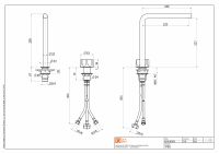 Смеситель для раковины Quadro design Modo 17 32 высокий схема 6
