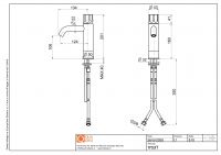 Смеситель для раковины Quadro design Modo 17 03T брашированный изогнутый излив схема 2