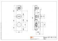 Термостатический смеситель Quadro design Valvola01 19 88.0 на два отверстия схема 2