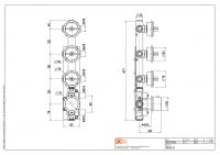 Термостатический смеситель Quadro design Valvola01 19 50.0.00 три запорных крана схема 5