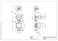 Термостатический смеситель Quadro design Valvola01 19 48.0.00 с 1 запорным краном схема 5