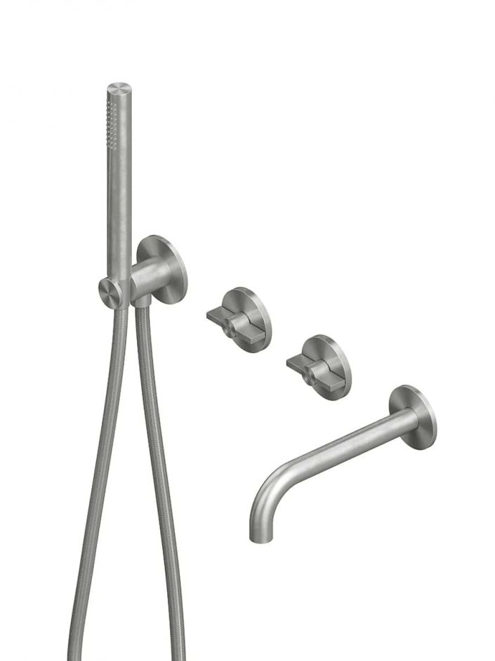 Изображение Смеситель для ванны и душа Quadro design Valvola01 19 69 настенный