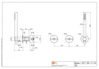 Смеситель для душа Quadro design Valvola01 19 68 на три отверстия схема 6