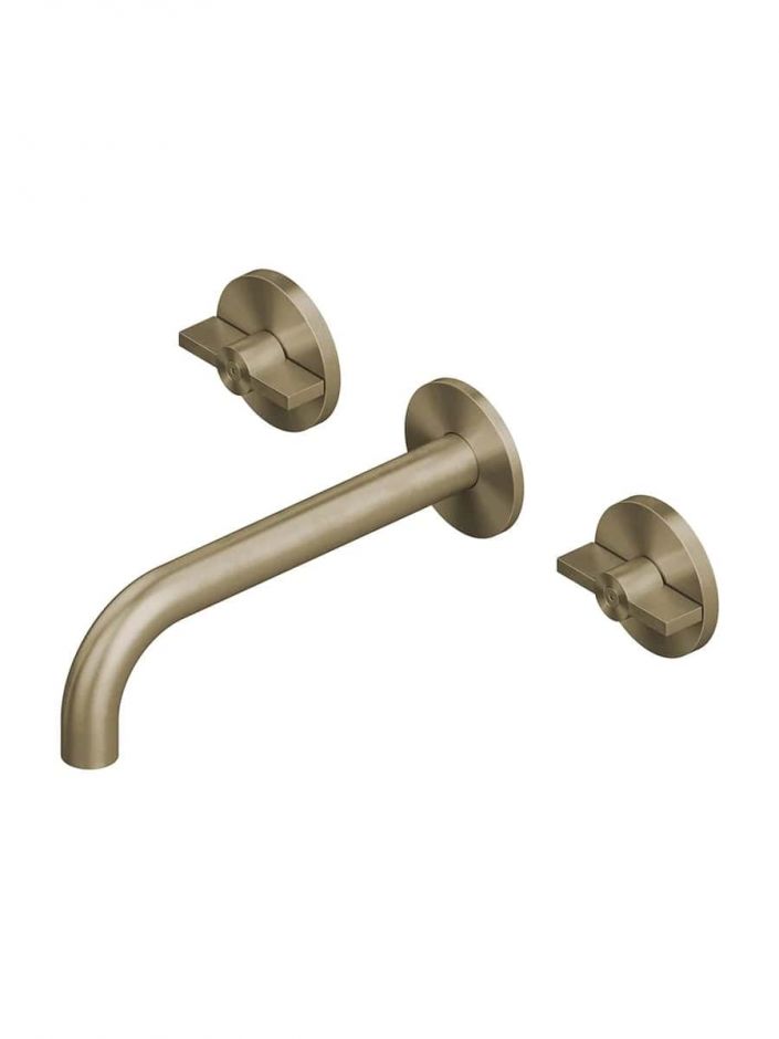 Смеситель для раковины Quadro design Valvola01 19 10V на 3 отверстия монтаж в стену ФОТО