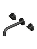 Смеситель для раковины Quadro design Valvola01 19 10V на 3 отверстия монтаж в стену схема 3