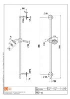 Душевой гарнитур Quadro design TS21.00 AS 80 мм сталь брашированная схема 6