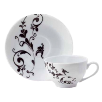 LV37 Чайная пара фарфоровая, Tazza e piatto Premium in porcellana