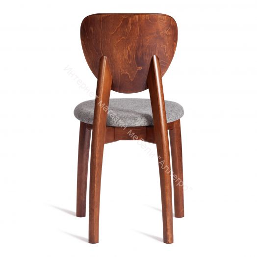 Стул DIAMANTE мягкое сидение / 1 шт. в упаковке бук, 42x42x85см, коричневый, ткань wool dimgrey, серый