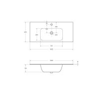 Керамическая раковина Cezares CZR-NAT, глубина 46 см схема 6