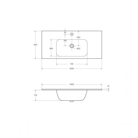 Керамическая раковина Cezares CZR-NAT, глубина 46 см схема 6