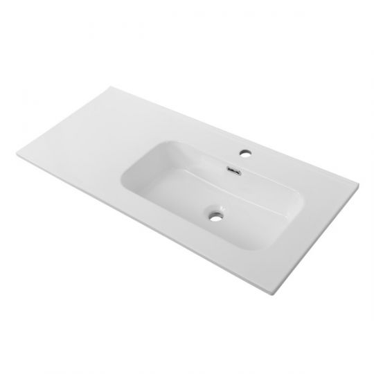 Керамическая раковина Cezares  CZR-8095 чаша слева/справа, глубина 46см схема 5