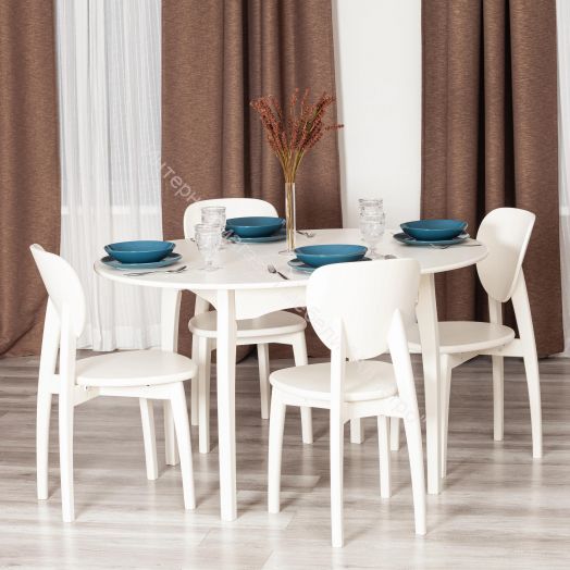 Стул DIAMANTE жесткое сидение бук, 42 х 42 х 85 см, ivory white