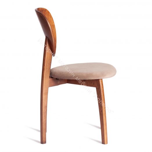 Стул DIAMANTE мягкое сидение бук, 42x42x85см, коричневый, ткань Tenerife Mocco