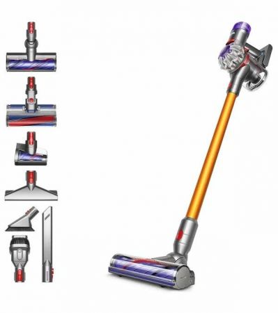 Вертикальный пылесос Dyson V8 Absolute (SV25) 2023 EU, Silver/Yellow