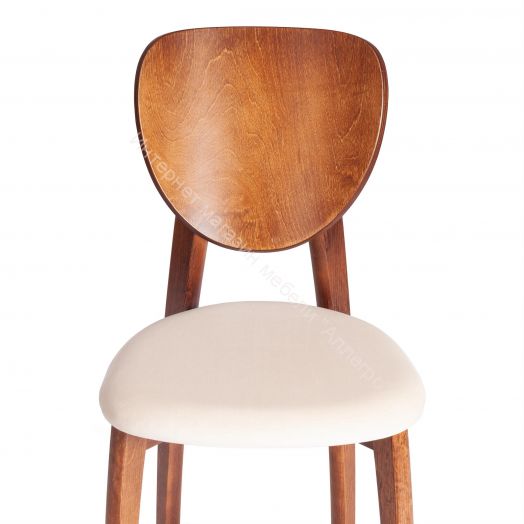 Стул DIAMANTE мягкое сидение / 1 шт. в упаковке бук, 42x42x85см, коричневый, ткань Tenerife Cream