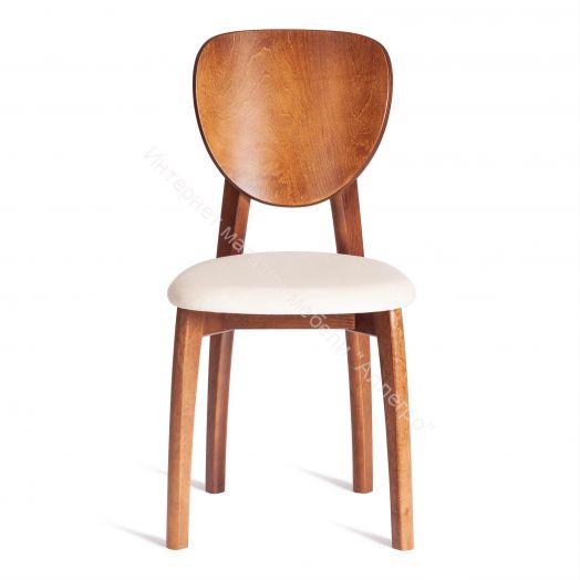 Стул DIAMANTE мягкое сидение / 1 шт. в упаковке бук, 42x42x85см, коричневый, ткань Tenerife Cream