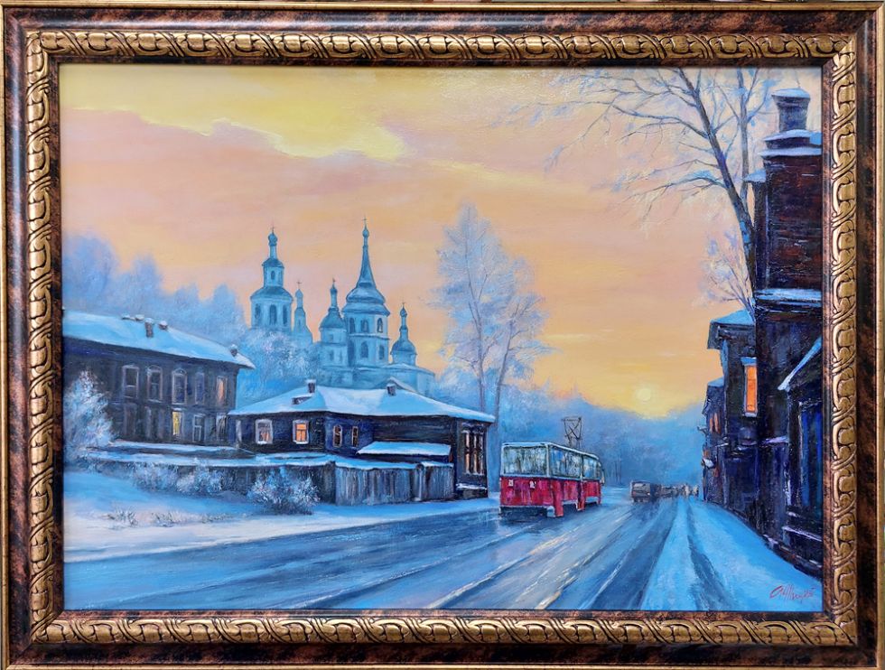 картина "Старый Иркутск зимой"