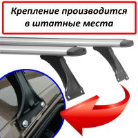 Багажник на крышу на Renault Sandero, Delta, аэродинамические (крыловидные) дуги
