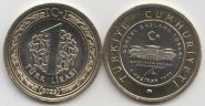 Турция 1 лира "Инаугурация Эрдогана" 2023 год UNC