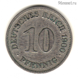 Германия 10 пфеннигов 1900 Е