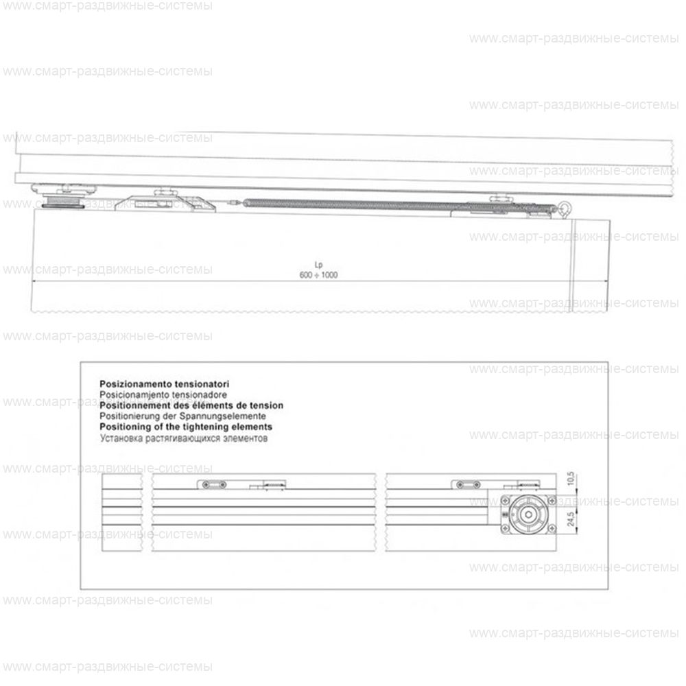 Механизм самозакрывания Krona Koblenz 0880 1 New Kit Klose по стене