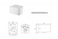 Унитаз подвесной безободковый Aquatek Квадро AQ1515T-00 c системой смыва Tornado схема 2