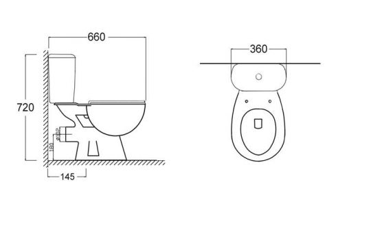 Унитаз напольный с бачком Aquatek Каир AQ2780-00 схема 2