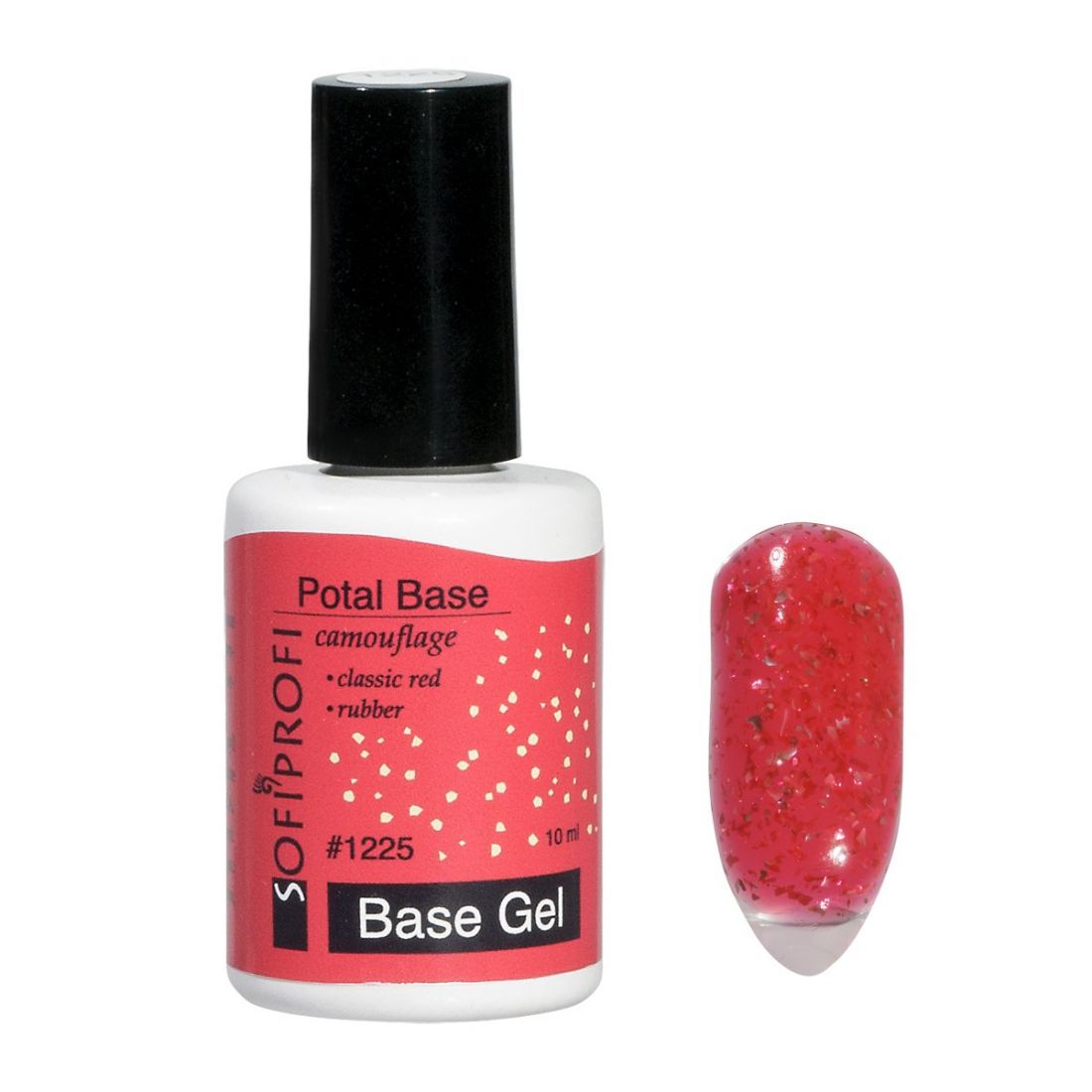 База для ногтей Potal Base Сlassic Red, арт. 1225 / 10 мл  SOFIPROFI
