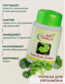 Goto kula Готу Кола, tablet Shri Ganga  100 т х 500 мг