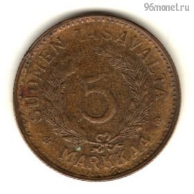 Финляндия 5 марок 1949 H