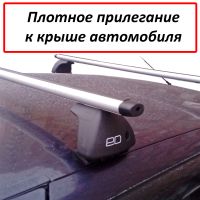 Багажник на крышу Lada Niva Travel / Chevrolet Niva (без рейлингов), ЕД, аэродинамические дуги