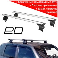 Багажник на крышу Chevrolet Niva / Lada Niva Travel (без рейлингов), ЕД, крыловидные дуги