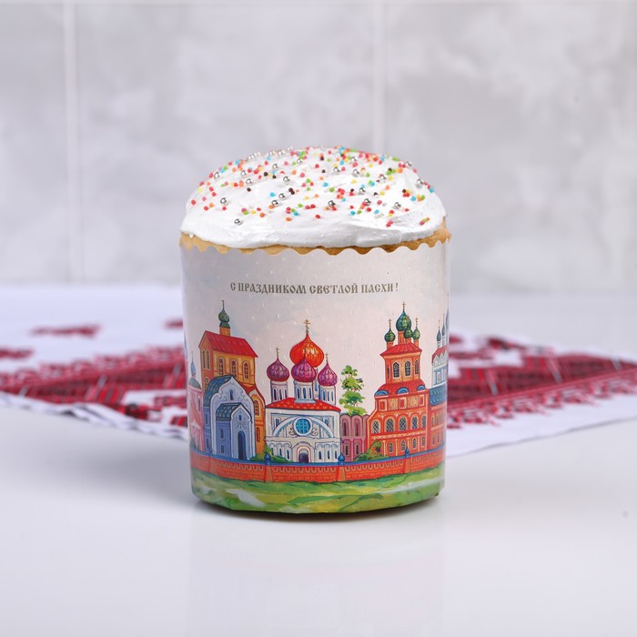 Форма бумажная для кулича «Кремли», 90?90 мм