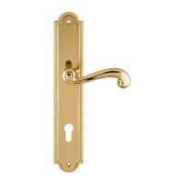 Ручка на планке Extreza Berta 312 CYL PL03 полированная латунь