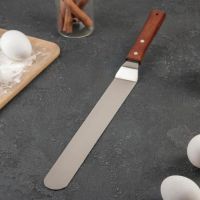 Кондитерская лопатка - палетка, изогнутая, 41 см, рабочая часть 29.5 см, коричневая