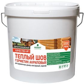 Герметик для Срубов Prosept Теплый Шов 15кг Цветной, Акриловый, Эластичный, Эффективная Теплоизоляция / Просепт.
