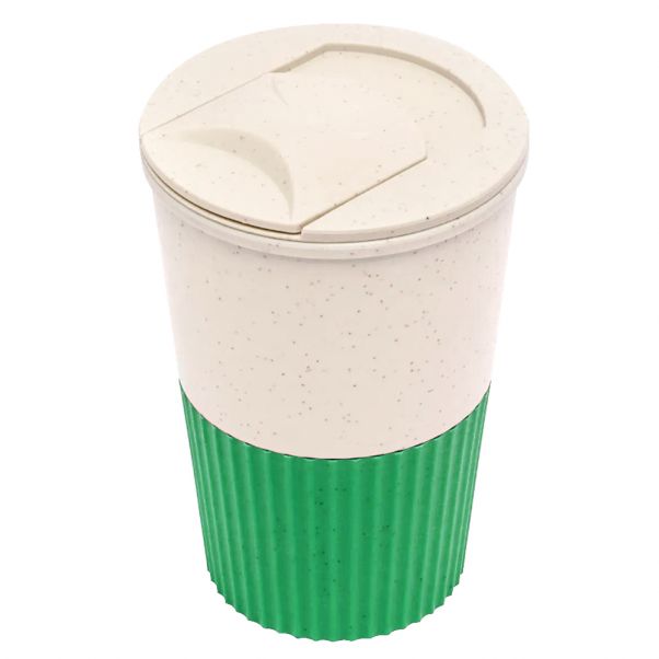 Эко стакан WAY с зеленой отделкой