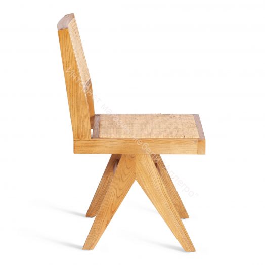 Стул LOKI дерево вяз/ротанг, 51х44х86 см, Груша (№3)