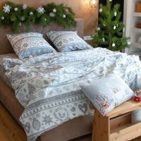 Постельное белье новогоднее "Этель" Евро Скандинавский 200*217 см, 220*240 см, 70*70 см - 2 штуки