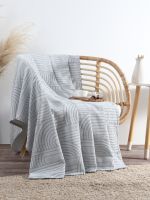 Плед «Этель» Cotton 150×240 см, синий, хлопок100%