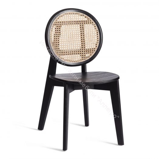 Стул FENRIR дерево вяз, 42х45х85 см, Чёрный