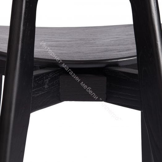 Стул FENRIR дерево вяз, 42х45х85 см, Чёрный