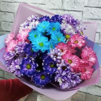 Микс из 9 хризантем