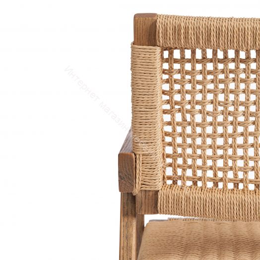 Стул VANHEIM дерево вяз/бечевка, Груша (№3), 46х45х83 см